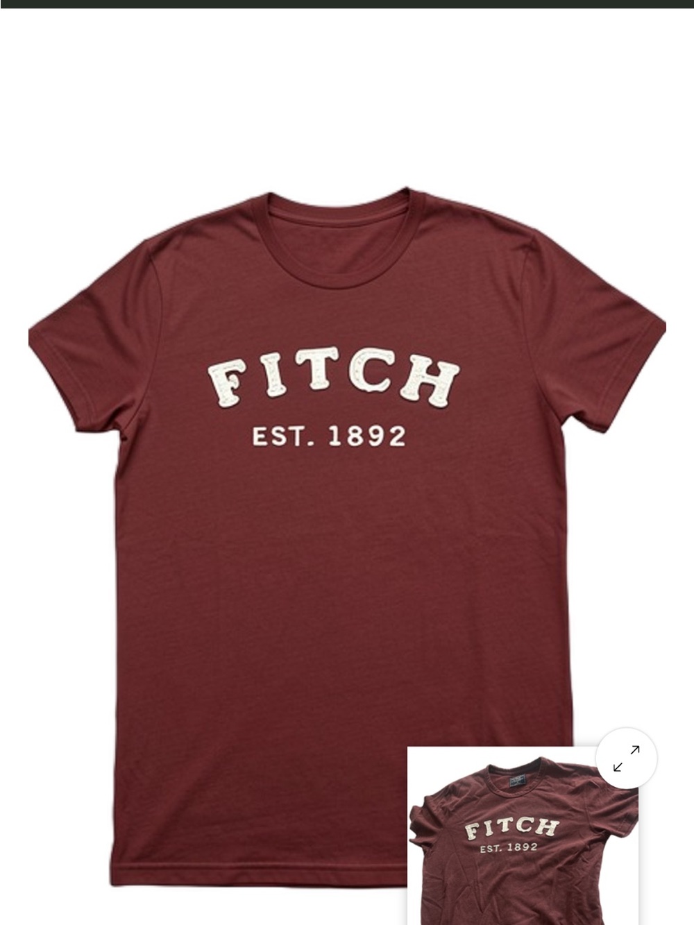 Abercrombie & Fitch Men's Maroon Graphic Tee - EST. 1892